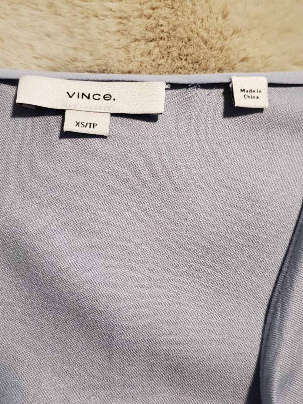 Vince Cowl Neck Top XS Blue Minimalist Coastal Quiet Luxury Blouse Hamptons - Picture 10 of 12